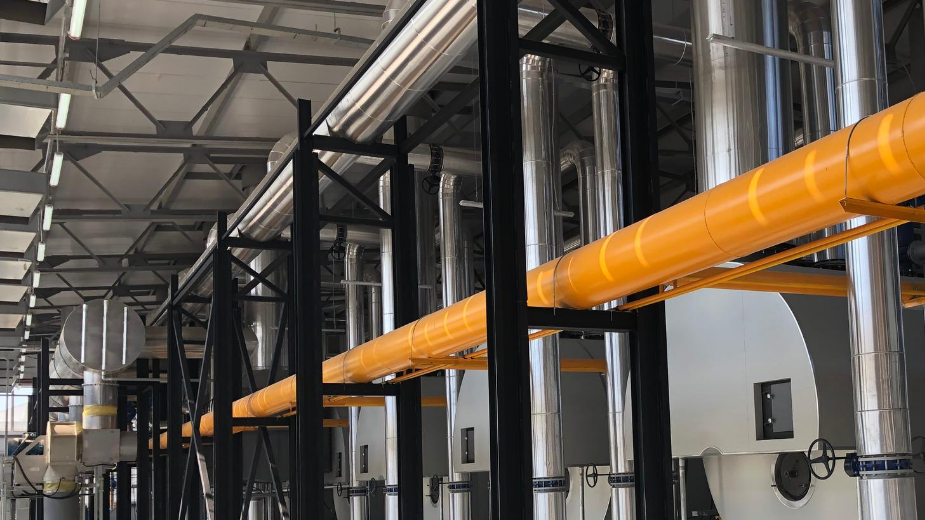 Heating and boiler systems powering the greenhouse complex